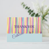 Waterverf Stripes - Harde kaart (Staand voorkant)