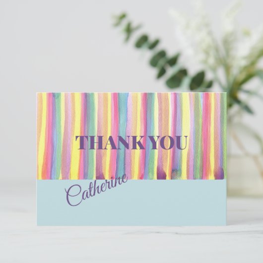 Waterverf Stripes - Harde kaart (Staand voorkant)
