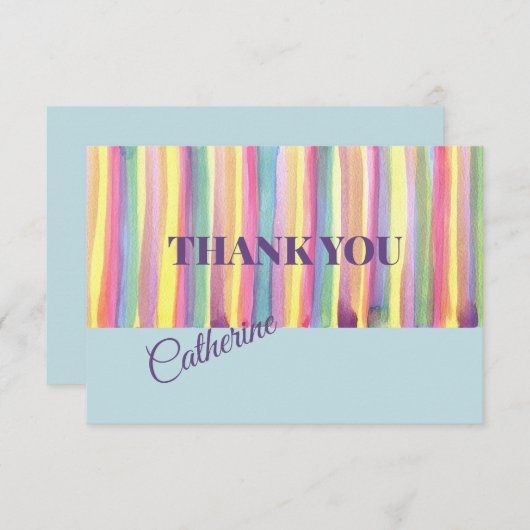 Waterverf Stripes - Harde kaart (Voorkant / Achterkant)