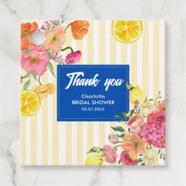 Waterverf Stripes Italiaans citroen Vrijgezellenfe Bedankjes Labels