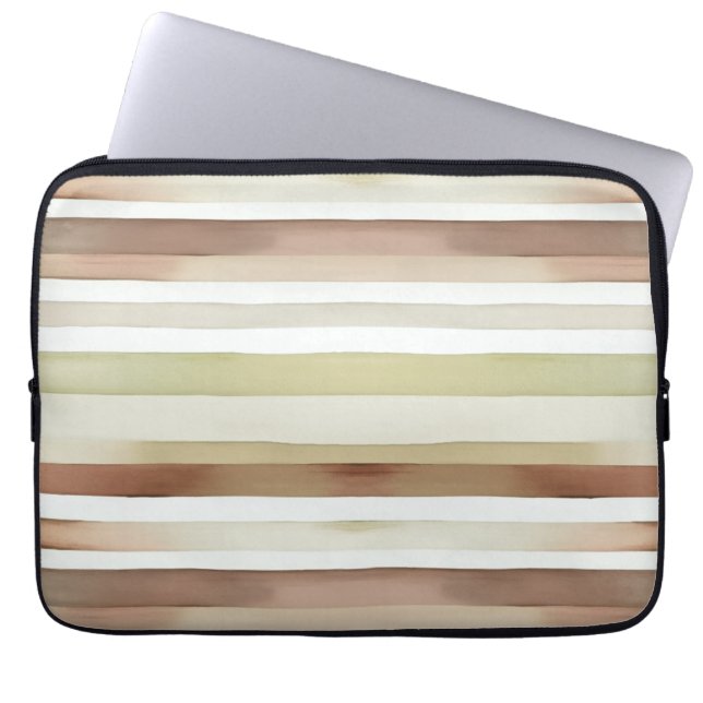 Waterverf Stripes Laptop Sleeve (Voorkant)