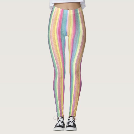 Waterverf Stripes Leggings (Voorkant)
