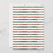 Waterverf Stripes Moderne kerstfotokaart Kaart (Achterkant)
