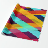 Waterverf Stripes Motifs 2 Cadeaupapier (Uitgerold)