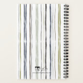 Waterverf Stripes Notitieboek - Blauw (Achterkant)