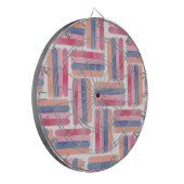 Waterverf Stripes-penseelomlijningspatroon Dartbord (Voorkant Links)