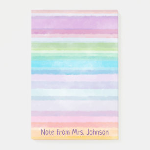 Waterverf Stripes Personaliseer notities Post-it® Notes