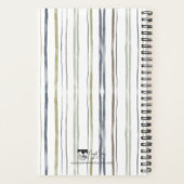 Waterverf Stripes Planner - Blauw (Achterkant)
