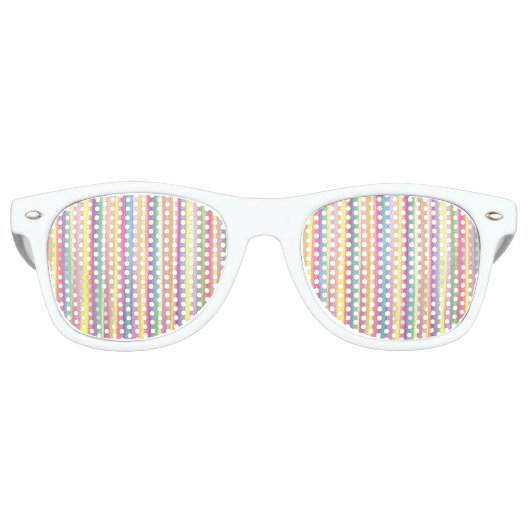 Waterverf Stripes Retro Zonnebril (Voorkant)