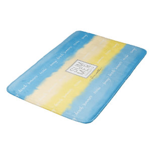 Waterverf Stripes Summer Calligraphy Badmat