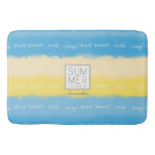 Waterverf Stripes Summer Calligraphy Badmat (Voorkant)