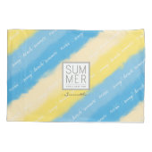 Waterverf Stripes Summer Calligraphy Kussensloop (Achterkant)