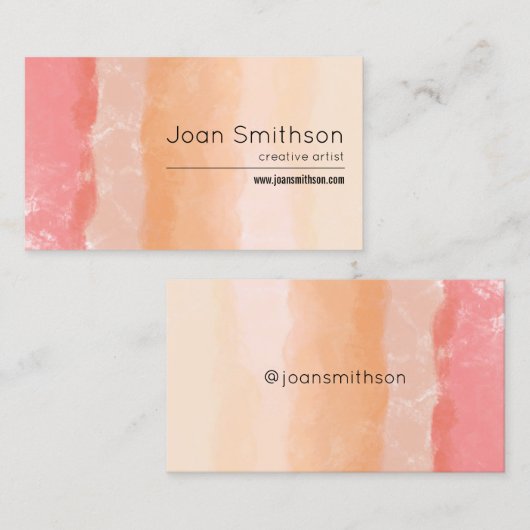 Waterverf Stripes Visitekaartje (Voorkant / Achterkant)