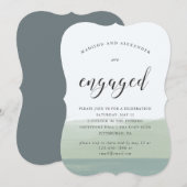 Waterverf Stripes Wedding Engagement Party Kaart (Voorkant / Achterkant)