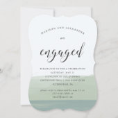 Waterverf Stripes Wedding Engagement Party Kaart (Voorkant)