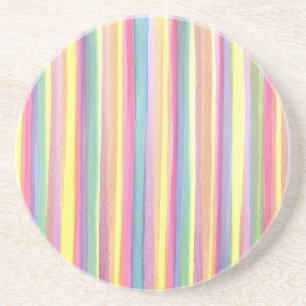 Waterverf Stripes Zandsteen Onderzetter