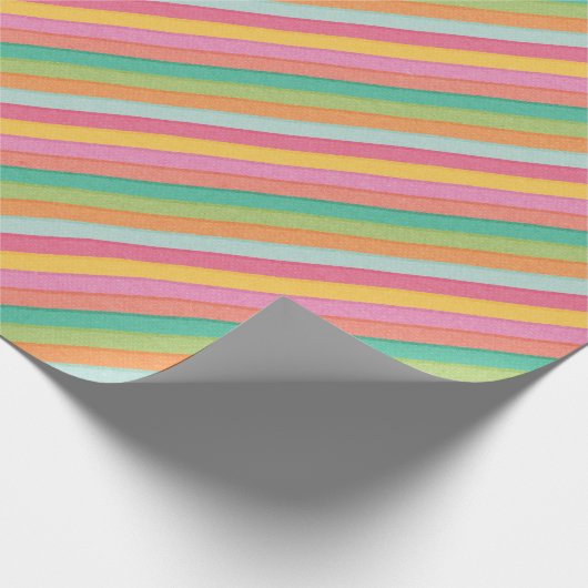 Waterverf striping cadeaupapier (Hoek)