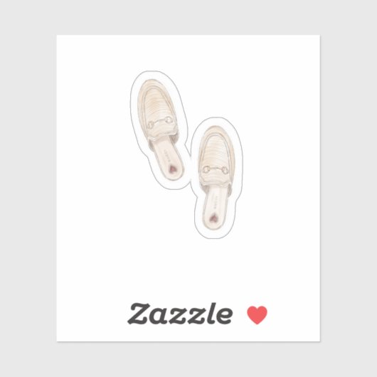 waterverf stro Gucci schoenslippers Sticker (Vel)