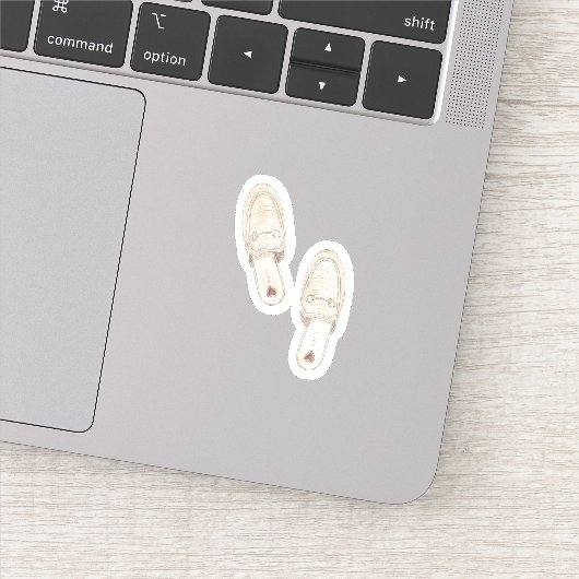 waterverf stro Gucci schoenslippers Sticker (Detail)