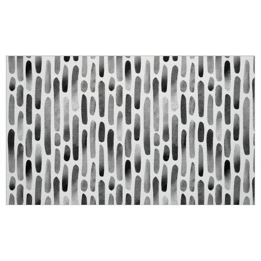 Waterverf Strokes 091121 - Zwart-wit Stof (Fat Quarter)