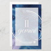 Waterverf strologie - Gemini Briefpapier (Voorkant / Achterkant)