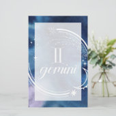 Waterverf strologie - Gemini Briefpapier (Staand voorkant)