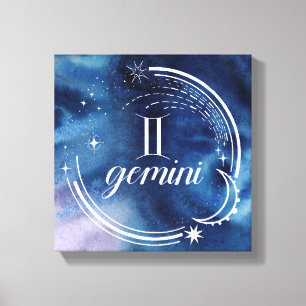 Waterverf strologie - Gemini Canvas Afdruk