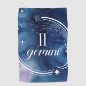Waterverf strologie - Gemini Golfhanddoek (Voorkant)