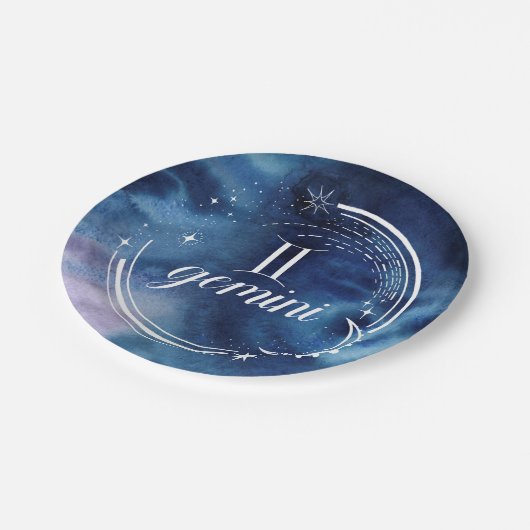 Waterverf strologie - Gemini Papieren Bordje (Gekanteld)