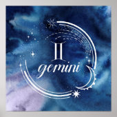 Waterverf strologie - Gemini Poster (Voorkant)