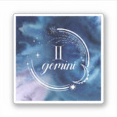 Waterverf strologie - Gemini Sticker (Voorkant)