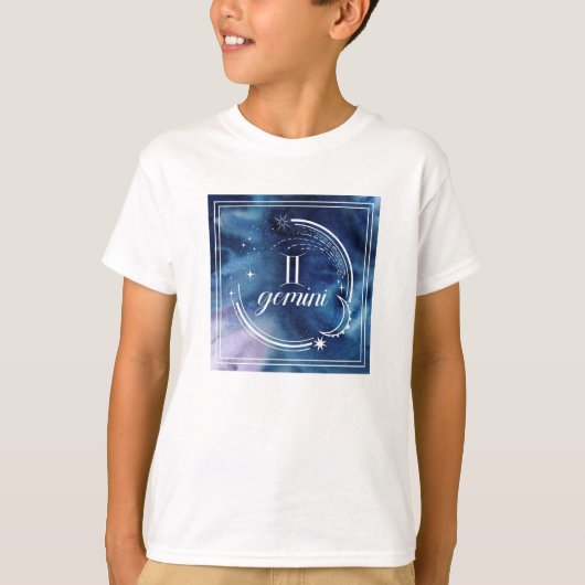 Waterverf strologie - Gemini T-shirt (Voorkant)