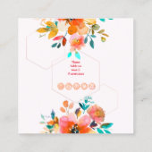 WATERVERF STROMEN, BOHO SKULL+ARROW VIERKANTE VISITEKAARTJE (Achterkant)