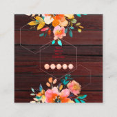 WATERVERF STROMEN, RUSTISCHE BOHO SKULL+ARROW+WOOD VIERKANTE VISITEKAARTJE (Achterkant)