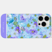 Waterverf Struik Wildflower Romantic Blue Case-Mate iPhone Case (Achterkant (horizontaal))