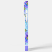 Waterverf Struik Wildflower Romantic Blue Case-Mate iPhone Case (Achterkant / Links)