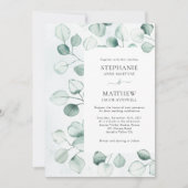 Waterverf Stusty Eucalyptus verlaat grenshuwelijk Kaart (Voorkant)