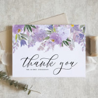 Waterverf Stusty Purple Flowers Garland Weddenscha