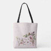  Waterverf Stusty Roos Floral Bride Tote Bag (Achterkant)