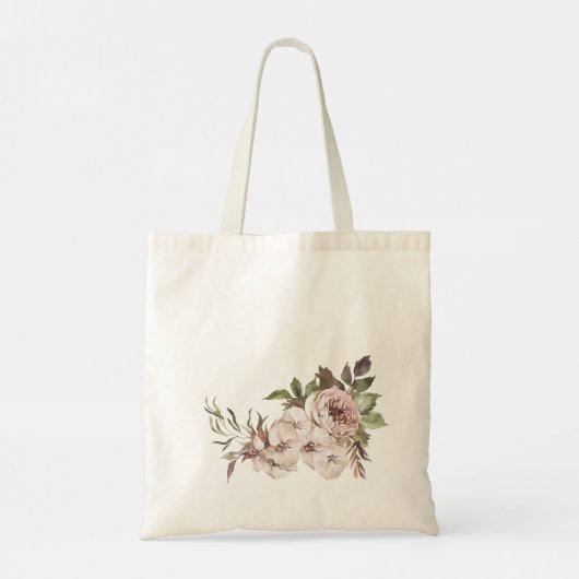 Waterverf Stusty Roos Floral Bride Tote Bag (Achterkant)