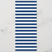 Waterverf stuurwiel Nautical Navy Stripes Menu (Achterkant)