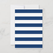 Waterverf stuurwiel Nautical Navy Stripes RSVP Kaartje (Achterkant)