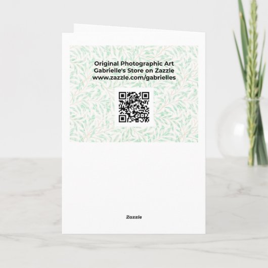 Waterverf Style Art Cat Note Card Kaart (Achterkant)