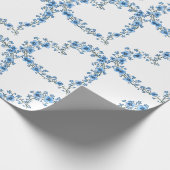Waterverf Style Blue Forget-me-not Flower Cadeaupapier (Hoek)