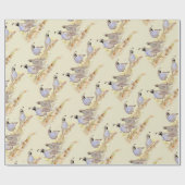 Waterverf Style California Quail Birds Wildlife Cadeaupapier (Vlak)