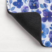 Waterverf Style Pansies Paarse Blauwe Bloemprint Muismat (Hoek)