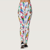 Waterverf Style Parrots 2 Leggings (Achterkant)