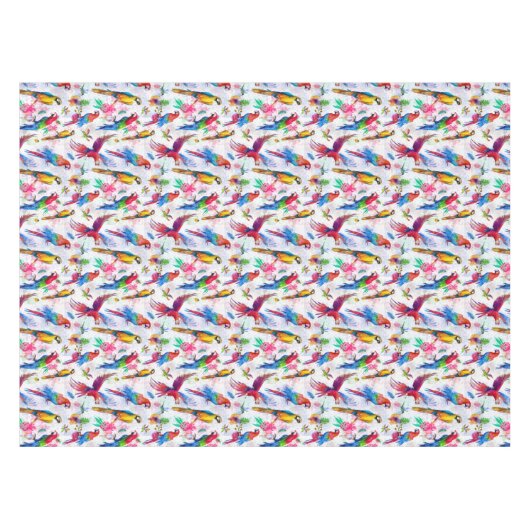 Waterverf Style Parrots 2 Tafelkleed (Voorkant (Horizontaal))