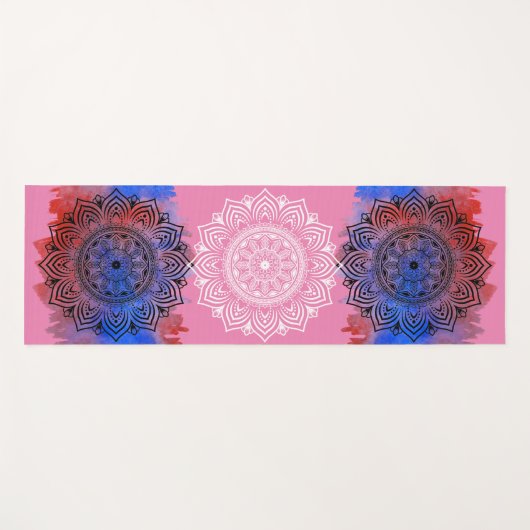 Waterverf Sublimation Mandala Oefening Yogamat (Voorkant (horizontaal))