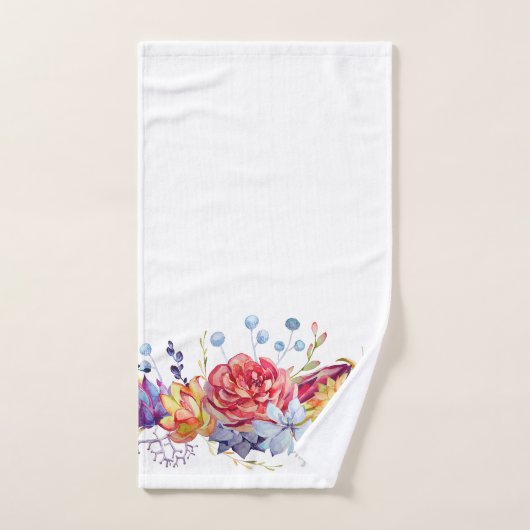 Waterverf succes op witte doekset bad handdoek (Handdoek)